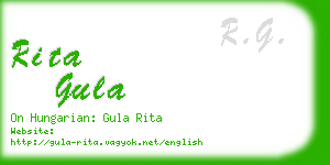 rita gula business card